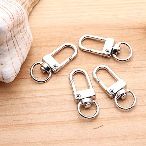 10 Pcs Swivel Lobster Claw Clasps Hardware Accessories Rotating Dog Buckle Metal Spring Key Chain Hook Clasps for Handbag DIY Bags Key Rings and J...