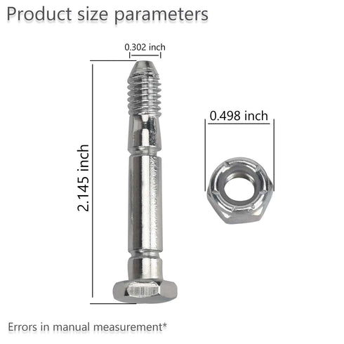 (12 Set of) 51001500 5/16" Snow Blower Shear Bolts & Nuts Compatible with Ariens ST1032 ST1028 ST824 ST828 Snow Thrower Auger, Replaces 510015, AM...