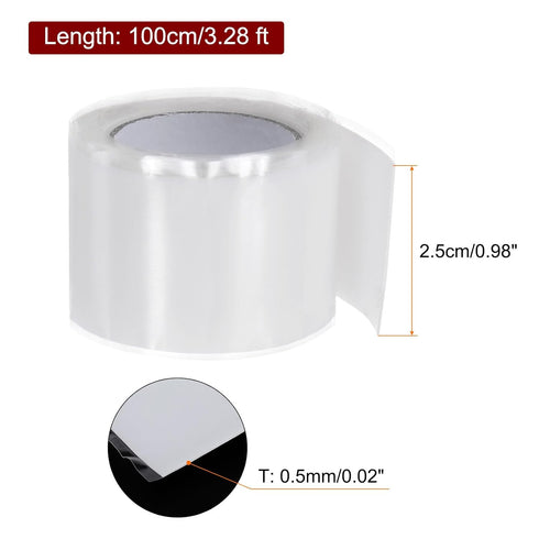 2 Rolls Self Fusing Silicone Tape 1" x 3ft x 0.02" Waterproof Sealing Plumbing Rubber Tape for Water Pipe Hose Leak Silicone Grip Repair Seal, Whi...