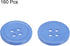 160pcs 24L Sewing Buttons 5/8"(15mm) Resin Round Flat 4-Hole Craft Buttons for Sewing Clothing and DIY, Light Blue...