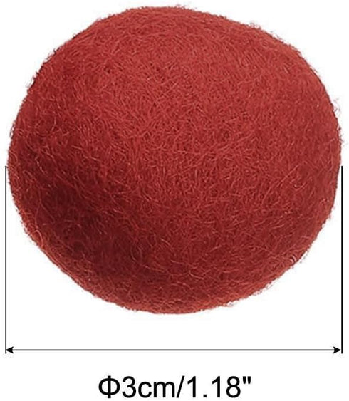PATIKIL Wool Felt Balls Beads Wool Felting Pom 3cm 30mm Red for Home Crafts Handcrafts Project DIY Pack of 20...