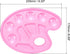 PATIKIL 10 Wells Acrylic Paint Palette, 3 Pack Painting Pallet Holder Oval with Thumb Hole Art Supplies for Painting Drawing, Pink...