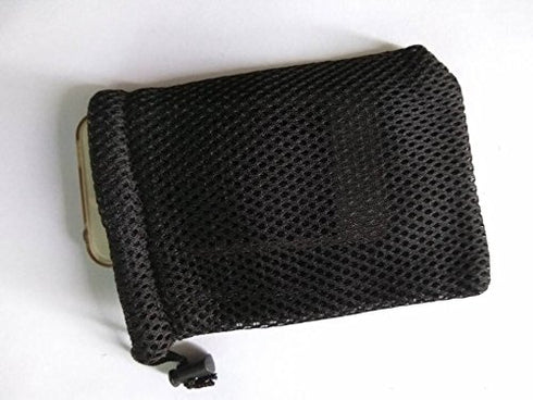 6 Pcs Black Cell Phone or MP3 Nylon Mesh Drawstring Pouch Bags...