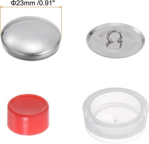 HARFINGTON 150 Sets Self Cover Button Kit 36L 0.9" 23mm with Wire Backs Aluminum Buttons to Cover Fabric Button Maker Covered Buttons Kit with 2 T...