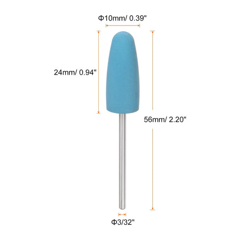 10pcs Rubber Polishing Bit Silicone Buffing Wheels 2000 Grit 10mm Dia Mounted Grinding Head for Electric Grinder Rotary Tool, Cone Shape...