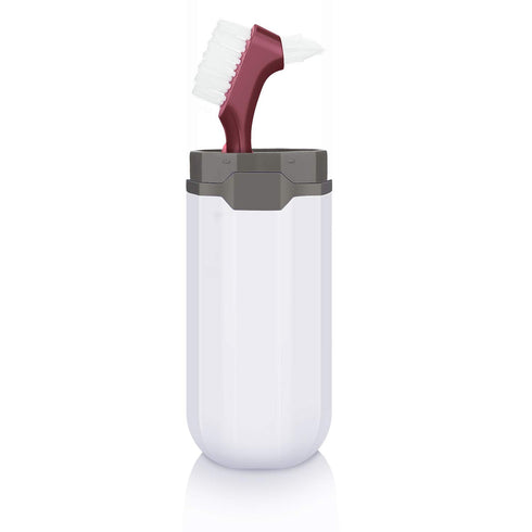 WILLBOND 6 Pieces Hard Denture Brush Denture Toothbrush Cleaning Brush with White Carrying Case for False Teeth Cleaning (Red, Green and Blue)...