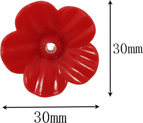 E-outstanding 10 Pcs Hummingbird Feeders Flowers, Feeding Ports Bird Feeder Replacement Parts for Hummingbird Feeder Hanging Feeder, Red...