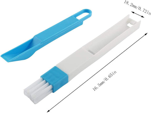 E-outstanding Window Groove Cleaning Brush 2PCS Window Track Door Groove Corner Detachable Brush with Dustpan Screen Keyboard Cleaner Cleaning Too...