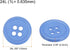 160pcs 24L Sewing Buttons 5/8"(15mm) Resin Round Flat 4-Hole Craft Buttons for Sewing Clothing and DIY, Light Blue...