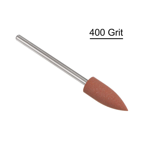 10pcs Rubber Polishing Bit Silicone Buffing Wheels 400 Grit 6mm Dia Mounted Grinding Head for Electric Grinder Rotary Tool, Tapered Shape...