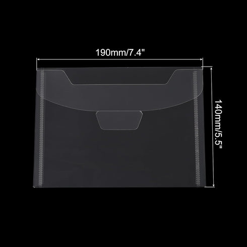 PATIKIL Stamp and Die Storage Bag, 30Pcs Horizontal Style Transparent Envelope Pocket with Label Stickers for Die Cuts Card Making DIY Paper Craft...