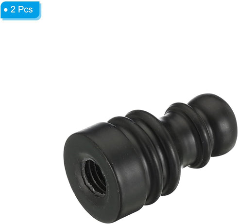 PATIKIL 1" Tall Iron Lamp Finials Cap Knob, 2Pcs Lamp Screw Holder Tapped 1/4-27 for Table and Floor Lamp Shade Decorations, Black...