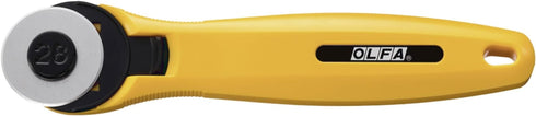 OLFA 28mm Quick-Change Rotary Cutter (RTY-1/C) - Rotary Fabric Cutter w/ Blade Cover for Quilting, Sewing, Crafts, Replacement Blade: OLFA RB28-2...