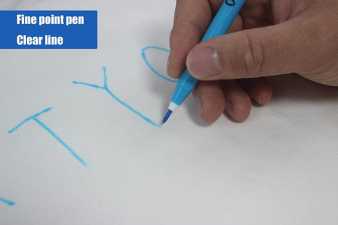 Washable Fabric Markers for Sewing,5 Pack,Blue,Erasable Sewing Markers for Fabric,Water Soluble Embroidery Pen,Fabric Marking Pen,Fabric Marking P...