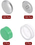 HARFINGTON 100 Sets Self Cover Button Kit 44L 1.1" 28mm with Wire Backs Aluminum Buttons to Cover Fabric Button Maker Covered Buttons Kit with 2 T...