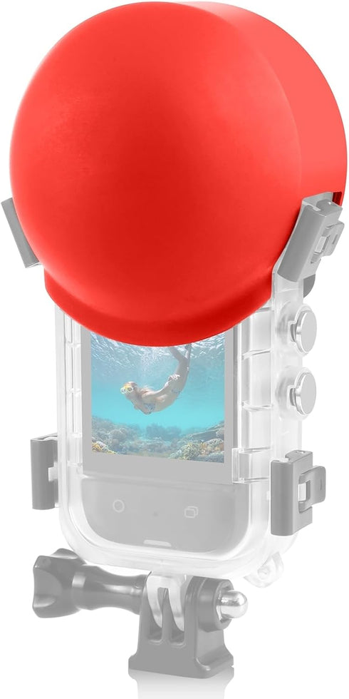 PULUZ Silicone Lens Cover for Insta360 X3 Invisible Dive Housing Case, Protective Lens Cap Flexible Lens Guard Protector Cover for Insta360 X4 Act...
