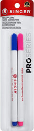 SINGER 04371 Fine Point Disappearing Fabric Marking Pen, Pink and Blue, 2-Pack...