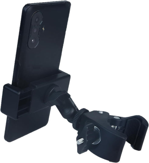 Phone Holder with Clamp for Golf Cart Universal Phone Mount Holder for Bicycle, Wheelchair, Stroller Mic Stand Phone Holder...