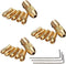 Mesee 3 Set 0.5-3mm Brass Drill Chuck Set Small Electric Drill Bit Collet Mini Twist Drill Chucks Adapter for Rotary Tools Fits 3.17mm Motor Shaft...