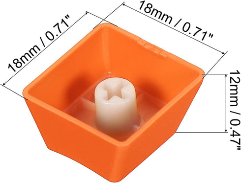 PATIKIL Mechanical Keyboard Keycaps, Universal Keycaps ABS Keyboard Replacement Accessories Symbol Translucent for 68/84/87/104 Keys, Orange...