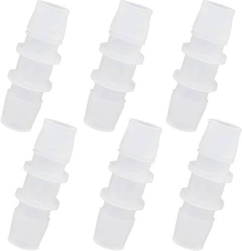 Plastic Hose Barb Fitting, 1/2" x 1/2" Pipe Connectors, Barbed Splicer Mender Joint Adapter Union Fitting, 6 Pcs...