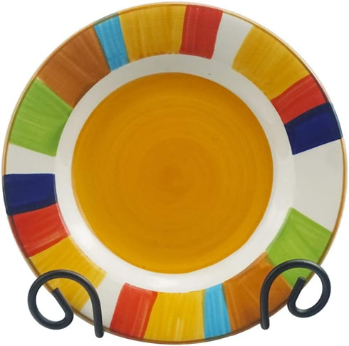 Artliving 6 inch Medium Black Metal Wall Mount Display Easel Plate Hanger Vertical Plate Stand Holders Picture Frame Stand for Wall...