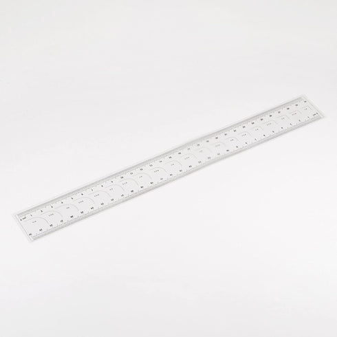 Film Flexible Ruler 30cm 0.5mm Scale with R Angle PET Plastic Folding Straight Ruler Calibration Soft Ruler Measuring Tool for Factory, Transparen...