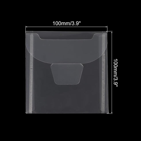 PATIKIL Stamp and Die Storage Bag, 50Pcs Horizontal Style Transparent Envelope Pocket with Label Stickers for Die Cuts Card Making DIY Paper Craft...