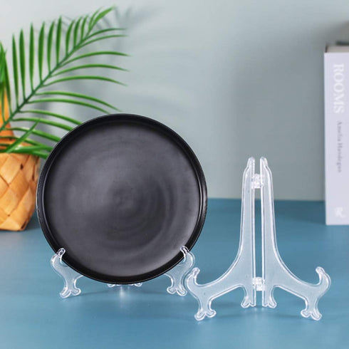 Artliving 7 Inch Clear Plastic Easels or Stand/Plate Holders to Display Pictures or Other Items at Weddings, Home Decoration, Birthdays, Tables (1...