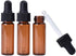15Pcs Amber Dropper Bottles 4ml Mini Empty Perfume Glass Sample Vials Essential Oil Dropping Bottles Cosmetic Lotion Containers with Glass Dropper...