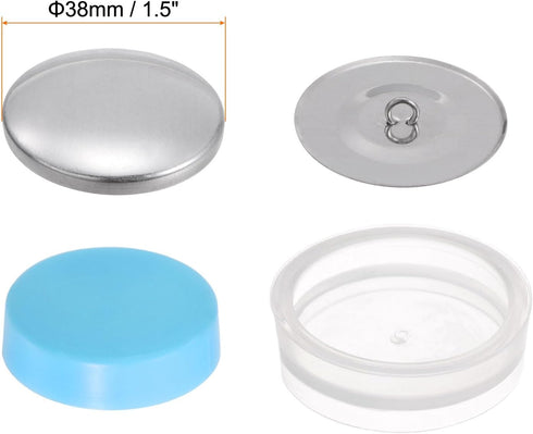 HARFINGTON 40 Sets Self Cover Button Kit 38mm Aluminum Button with 2 Tools...