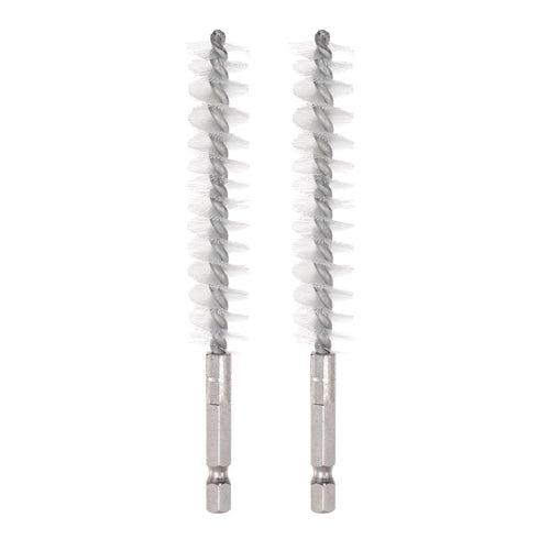 2pcs Nylon Bore Brush 15mm Dia Cleaning Wire Brush with Handle 1/4 Inch Hex Shank for Tubes, Ports, Bearings...
