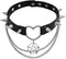 Black Choker PU Leather Spike Collar Necklace for Women,Thorn Heart Charm Choker Necklace,Goth Chain Pendant Rivet Cool Necklace,Statement Punk Je...