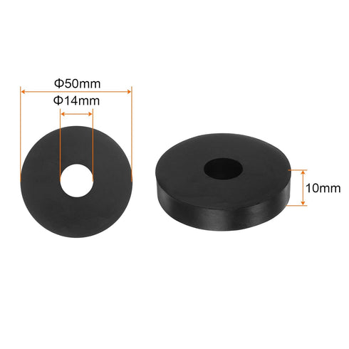8pcs Rubber Spacer 2 Inch OD 0.55 Inch ID 0.4 Inch Thick Neoprene Round Anti Vibration Isolation Pads Isolator Rubber Washers Bushings for Home Ca...