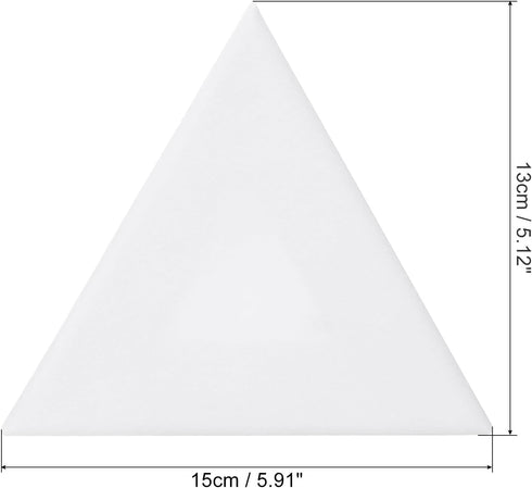 PATIKIL Paint Canvases for Painting, 2 Pack 6x5 Inch Triangle Wood Frame Stretched Blank Art Canvas Board Panels for Acrylic, Oil, Tempera Paintin...
