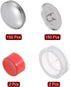 HARFINGTON 150 Sets Self Cover Button Kit 36L 0.9" 23mm with Wire Backs Aluminum Buttons to Cover Fabric Button Maker Covered Buttons Kit with 2 T...