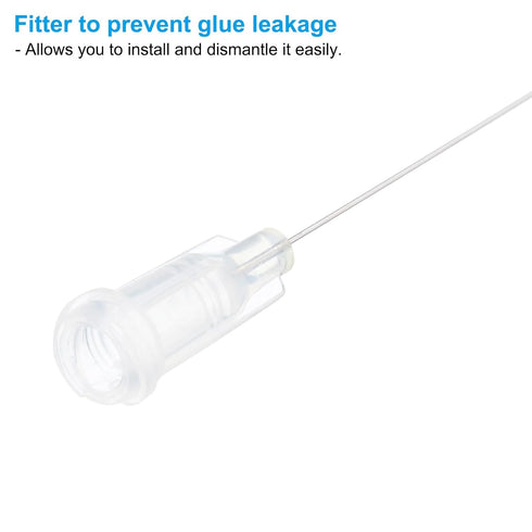 PATIKIL 27Ga x 1.5 Inch Dispensing Needle Tips, 10Pcs Stainless Steel and Plastic Glue Needle Tube Blunt Tips with Luer Lock for Glue Oil Applicat...