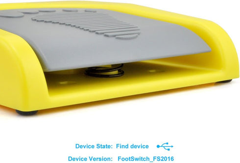 iKKEGOL USB Single Foot Switch Control One Key Customized Computer Keyboard Action Pedal HID Yellow...