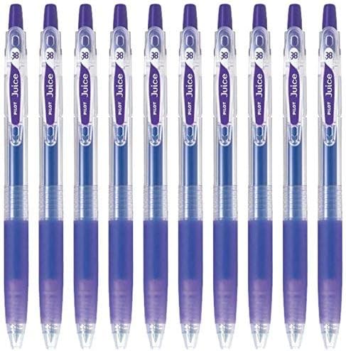 Pilot Juice 0.38mm Gel Ink Ballpoint Pen, Violet Ink, Value Set...