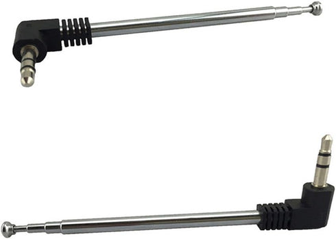 2 Pack 3.5mm Antenna FM AM Radio Telescopic 4 Sections Telescoping Antenna 1/8 inch Jack Plug Connector Retractable 8.5cm-25cm for Mobile Cell Pho...