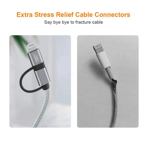 CableCreation 4FT 2-in-1 iPhone and Android Charging Cable, MFi Certified Lightning and Micro USB to USB Charge Data Cord, Compatible with iPhone ...