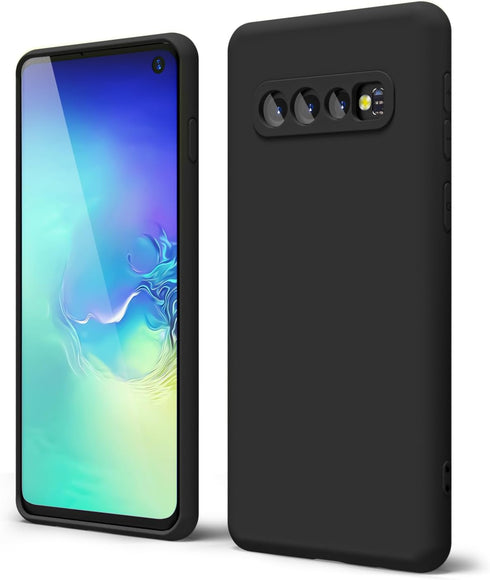 oakxco Designed for Samsung Galaxy S10 Plus Phone Case Liquid Silicone Grip, Cute Thin Slim Soft Rubber TPU Plain Smooth Gel Cover for Women Girl ...