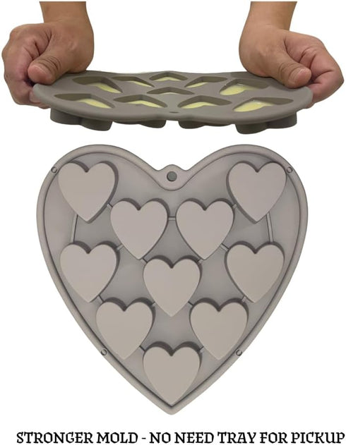 Heart Shaped Cake Pans Heart Silicone Mold for Baking, Large 2 Inches Heart Molds, 10 Cavities Suitable for Ice Cube Mold, Chocolate Mold, Valenti...