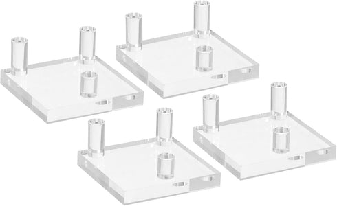 PATIKIL 2" x 2" x 1" Acrylic Display Stands, 4 Pack Display Easel Holder Crystal Display Stand for Mineral Gemstone, Clear...