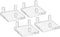 PATIKIL 2" x 2" x 1" Acrylic Display Stands, 4 Pack Display Easel Holder Crystal Display Stand for Mineral Gemstone, Clear...
