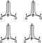 (4 pack)Iron Display Stand, Black Iron Easel Plate Display Photo Holder Stand, Displays Picture Frames, Cookbooks, Decorative Plates, Tablets and ...