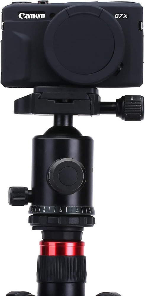 Case for G7X Mark II G7X Removable Lens Cover, Silicone Cover Rubber Soft Camera Case for Canon PowerShot G7X II G7X (Glamour Black)...