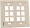 Leviton 42080-12W Quickport Wallplate with ID Window, Dual Gang, 12-Port, White......