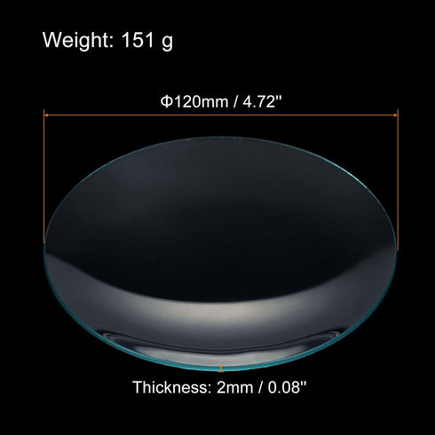 PATIKIL 120 mm Diameter Watch Glass, 3 Packs Beaker Cover Smooth Edges Chamfered Arc for Laboratory, Transparent...