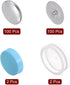 HARFINGTON 100 Sets Self Cover Button Kit 60L 1.5" 38mm with Wire Backs Aluminum Buttons to Cover Fabric Button Maker Covered Buttons Kit with 2 T...